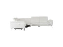Mini Wonder - Italian Modern White Leather Sectional Sofa with Recliners