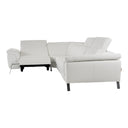 Mini Wonder - Italian Modern White Leather Sectional Sofa with Recliners