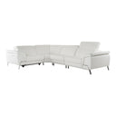 Mini Wonder - Italian Modern White Leather Sectional Sofa with Recliners