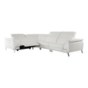 Mini Wonder - Italian Modern White Leather Sectional Sofa with Recliners
