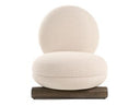 Minto - Contemporary Off-White Fabric Accent Chair