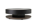 Miranda - Modern Ceramic + Black Oak Round Coffee Table
