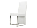 Misha - Modern White Leatherette Dining Chair