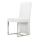 Misha - Modern White Leatherette Dining Chair