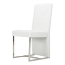 Misha - Modern White Leatherette Dining Chair
