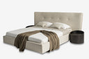 brittany - modern beige fabric bed