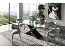 Adler - Modern Black Glass Extendable 63"/94.5" Dining Table