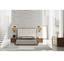 Amberlie - Modern Walnut Floor Mirror