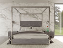 Arlene Modern Grey Elm & Stainless Steel Bedroom Set