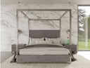 Arlene Modern Grey Elm & Stainless Steel Bedroom Set