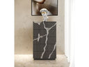 Aspen - Modern Matte Brown Ash & Silver Chest