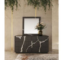 Aspen - Modern Matte Brown Ash & Silver TV Stand