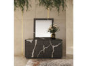 Aspen - Modern Matte Brown Ash & Silver Dresser