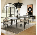 Billy Modern Black Oak & Gold Tall Buffet