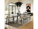 Billy Modern Black Oak & Gold Extendable Dining Table