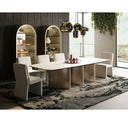 Bounty - Modern Beige Fabric + Antique Brass Dining Chair (Set of 2)