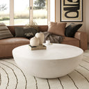Bronte - Modern White Concrete Round Coffee Table