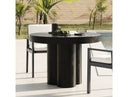 Bruni - Modern Black Concrete Round Dining Table
