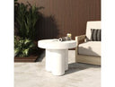Bruni - Modern White Concrete End Table