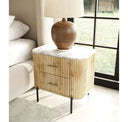 Cambridge White Marble & Mango 3 Drawer Dresser