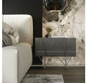 Chrysler Modern Grey Bonded Leather Bed