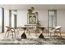 Cleveland - Contemporary Glass and Grey Ash Dining Table