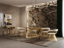 Auer - White Marble & Gold Dining Table