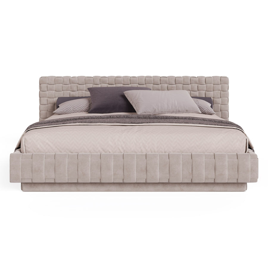 Concord - Modern Light Grey Velvet Bed