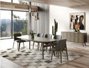 Costello - Mid-Century Modern Wenge Dining Table + 8 Chairs Set
