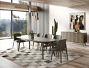 Costello - Mid-Century Modern Wenge Dining Table + 8 Chairs Set