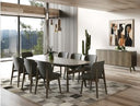 Costello - Mid-Century Modern Wenge Dining Table + 8 Chairs Set