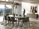Costello - Mid-Century Modern Wenge Dining Table + 8 Chairs Set