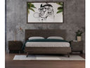 Daisy Mid-Century Dark Acacia Bed