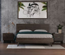 Daisy Mid-Century Dark Acacia Bed