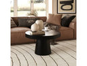 Desoto - Modern Black Concrete Round Coffee Table