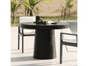 Desoto - Modern Black Concrete Round Dining Table