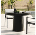 Desoto - Modern Black Concrete Round Coffee Table