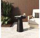 Desoto - Modern White Concrete Round End Table