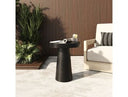 Desoto - Modern Black Concrete Round End Table