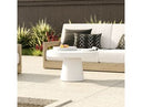 Desoto - Modern White Concrete Round Coffee Table