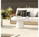 Desoto - Modern White Concrete Round End Table