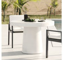 Desoto - Modern White Concrete Round End Table