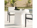 Desoto - Modern White Concrete Round Dining Table