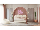 Corrico - Off White Velvet Modern Bed