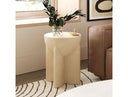Elsa - Modern Beige Concrete Round End Table