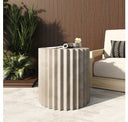 Evadale - Modern White Concrete End Table