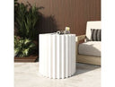 Evadale - Modern White Concrete End Table