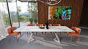 Farrell - Modern White Ceramic Extendable Dining Table