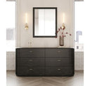 Fields - Modern Black Acacia Mirror