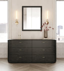 Fields - Modern Black Acacia Mirror